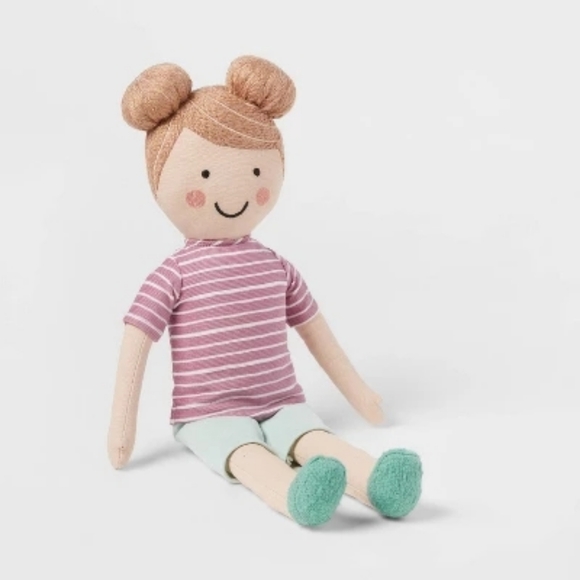 Decorative Kids' Pillow Striped Purple - Pillowfort™: Novelty Plush, Recycled - Picture 4 of 4